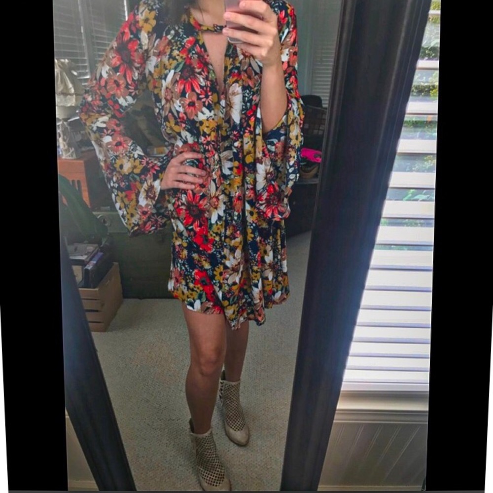 Shift flower dress- Perfect for fall!